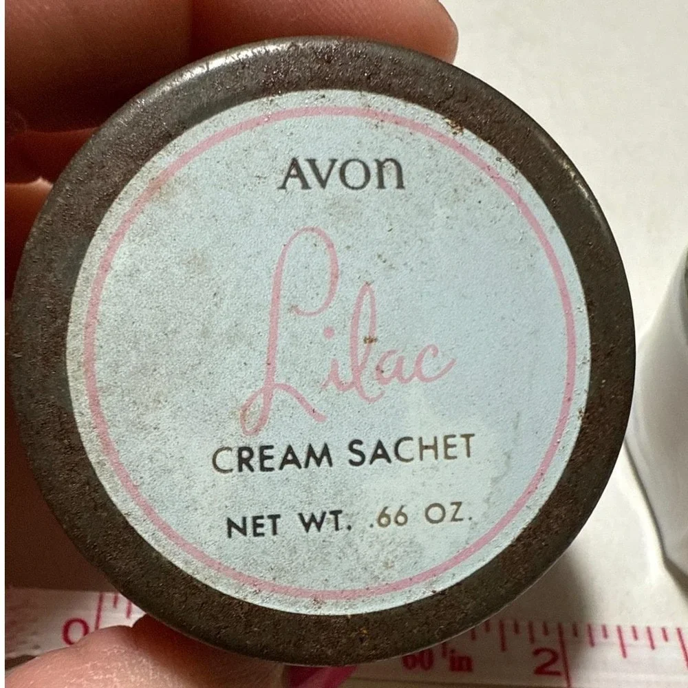 Vintage Avon Lilac Cream Container & Forever Spring Cream‎ Container Lot of 2